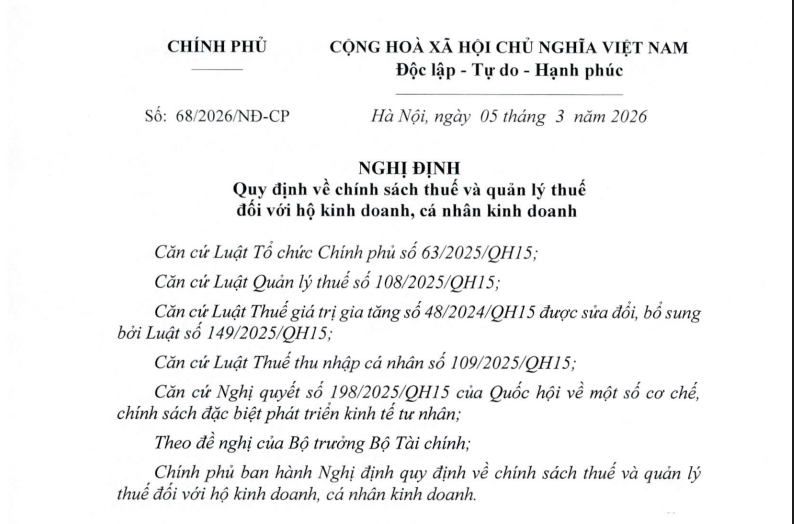 Nghị định 68/2026/NĐ-CP